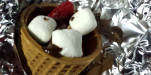 Glamping smores cone