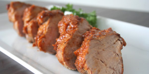 Pan-Seared Pork Tenderloin with Peach BBQ Glaze